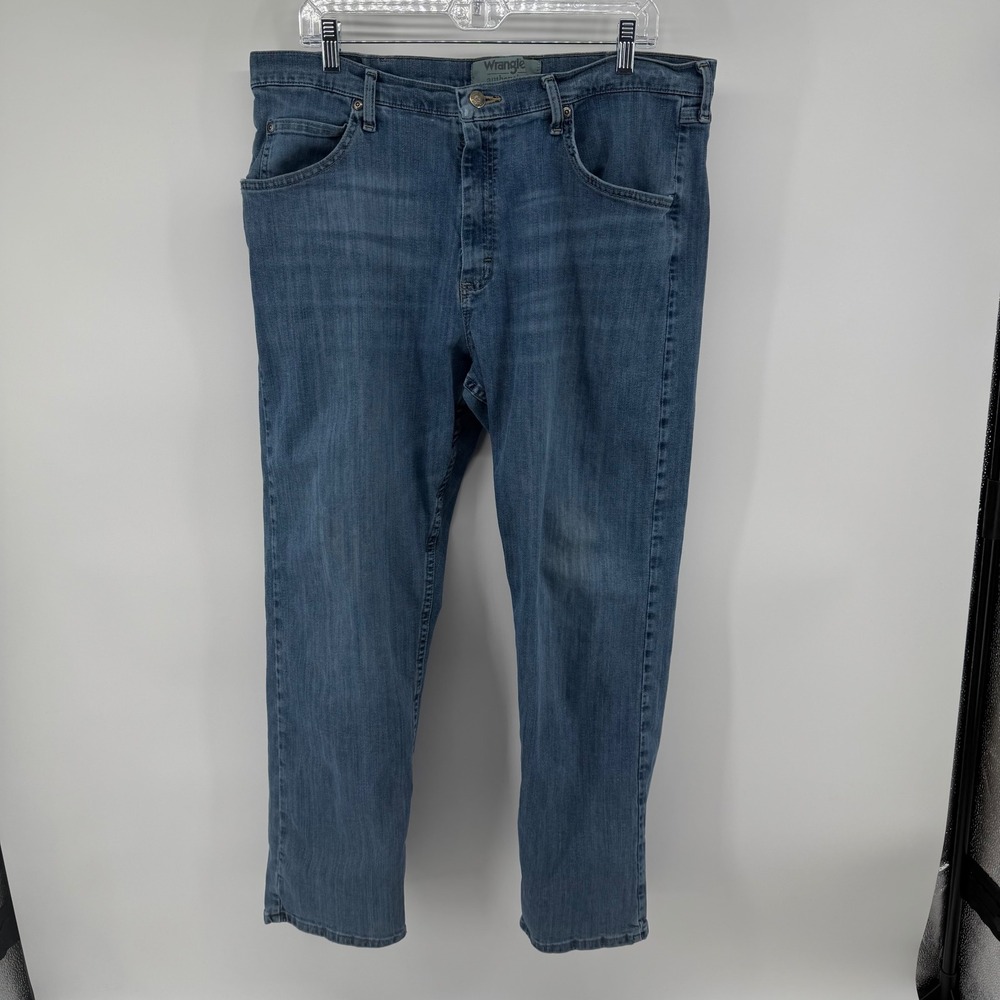 Wrangler Authentics Men Jeans Blue Wash Straight‎ Leg Size 36x31